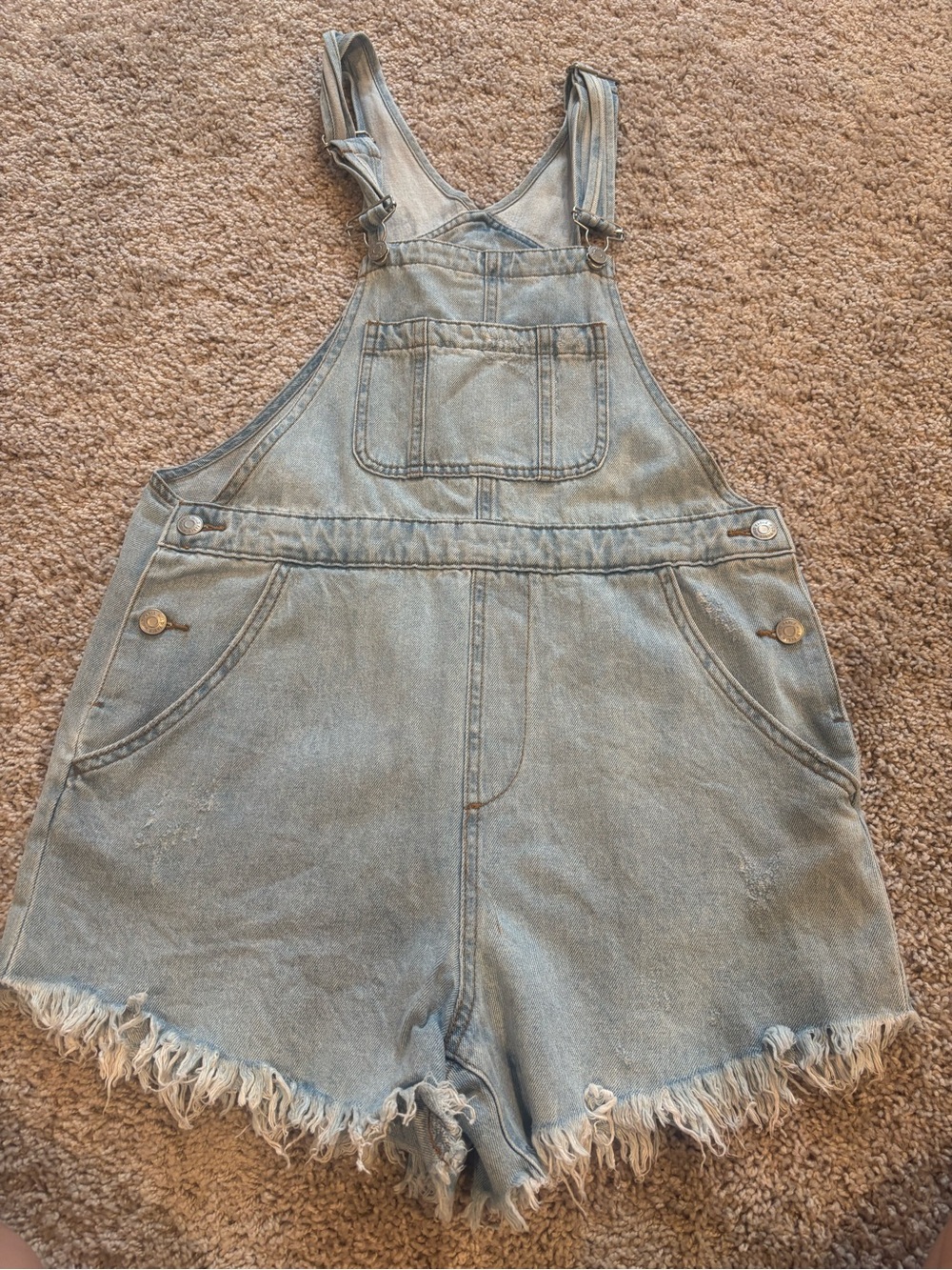 wild fable Light Blue Denim Short Overalls